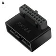 thumbnail image 2 of Motherboard USB Converter Easy Installation Lossless Transmission ABS USB3.0 19/20 Pin 90 Degree Adapter for Computer, 2 of 8