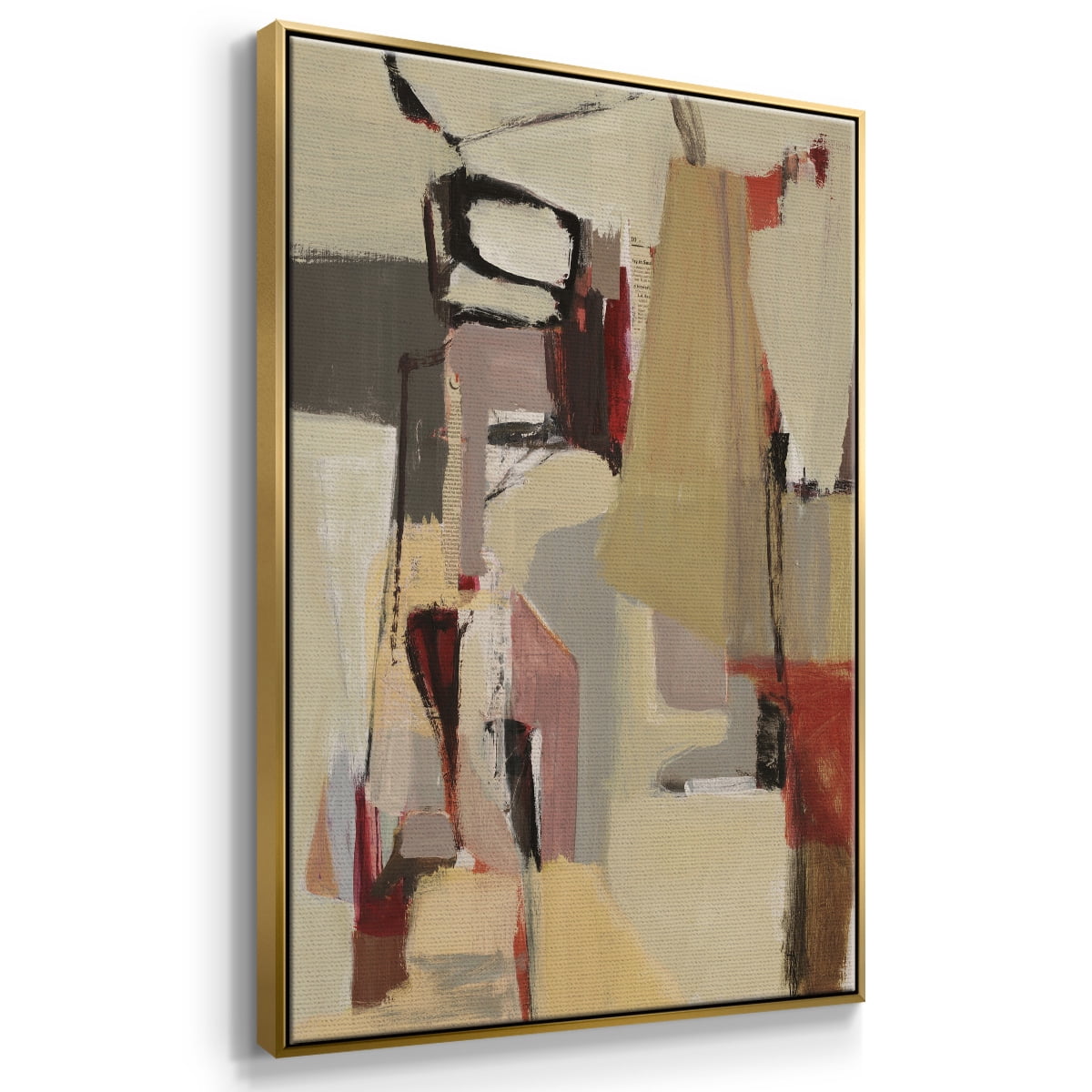 Peaches Framed Premium Gallery Wrapped Canvas - Ready to Hang - 27 x 41 - Gold Floating Frame