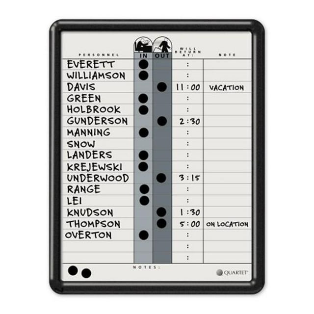 Quartet 11 x 14 In. Classic Gray In & Out Board, Black Frame