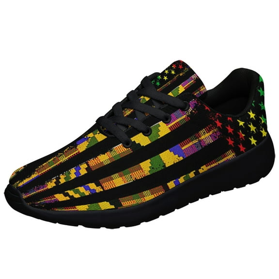 African American flag Shoes Sneakers for Women Men Black Size 3.5