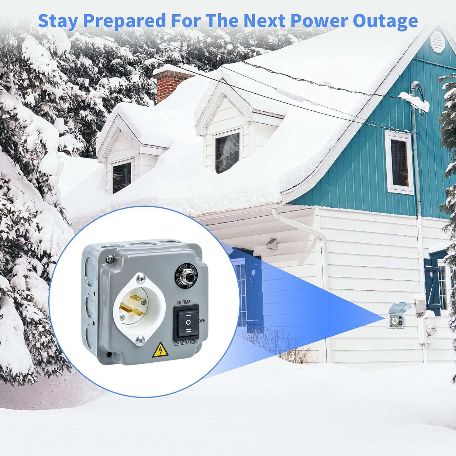 Generator Transfer Switches, Briidea 15 Amp 120V Generator Manual Transfer Switch with Circuit Breaker, Prewired