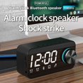 thumbnail image 5 of Alarm Clock with Digital Alarm, Bluetooth Speaker, LED Time and Alarm Display and Desk Mirror, Student Alarm Clock with Home Card, Computer Speaker, 5 of 5