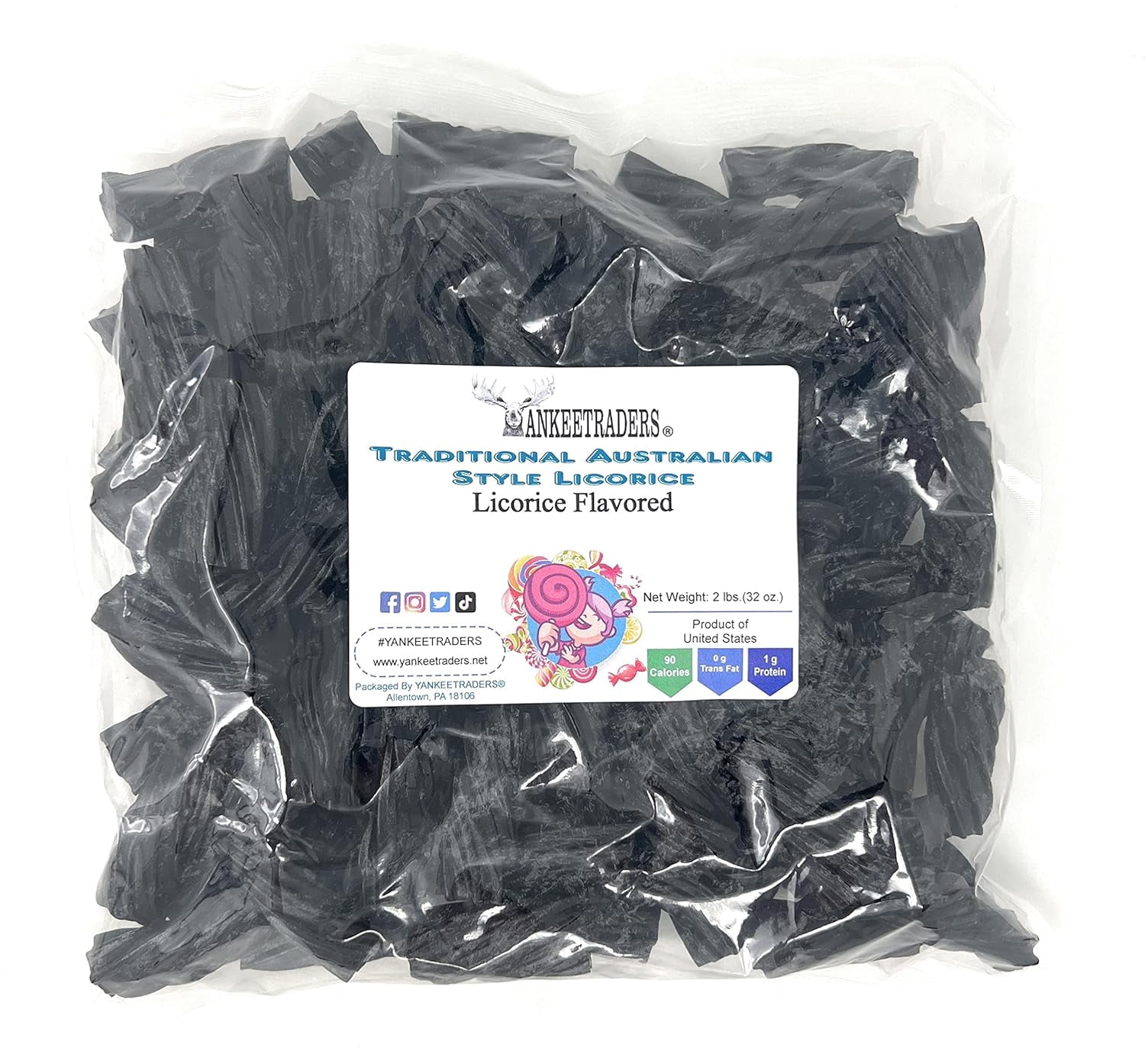 YANKEETRADERS® Traditional Australian Style Black Licorice 4 Lbs.