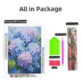 thumbnail image 2 of Watercolor Beautiful Hydrangea Flower 5D Diamond Art DIY Paint with Full Drill Round Diamond Gems Painting by Number Kits for Adults Art Craft Home Wall Decor 15.8x19.8in(2), 2 of 8