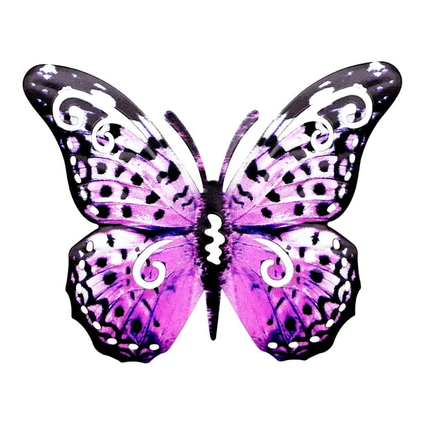 ¡Venta caliente! Mariposa de metal decoración de pared arte colgante de pared jardín patio pared patio interior hogar baño sala de estar dormitorio porche decoración del día de San Valentín retro