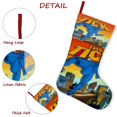 thumbnail image 5 of La Garrapata Tema: Calcetines de Navidad, fino lino blanco para colgar en escaleras y chimenea, decoración navideña para el hogar, regalo de Navidad.54cm×38cm, 5 of 5