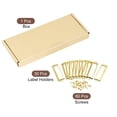 thumbnail image 3 of Unique Bargains 60x17mm Drawer Tag Label Metal Label Holder File Tag Frames Gold Tone 30 Pack, 3 of 6