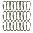 thumbnail image 1 of Anillo D Bloqueo Mosquetón Llavero Ganchos Bloqueo de Resorte Naiovety 24 Piezas Plata, 1 of 5