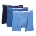 thumbnail image 2 of Calvin Klein BLUE Men's 3-Pack Logo Cotton Boxer Briefs, US Large, 2 of 4