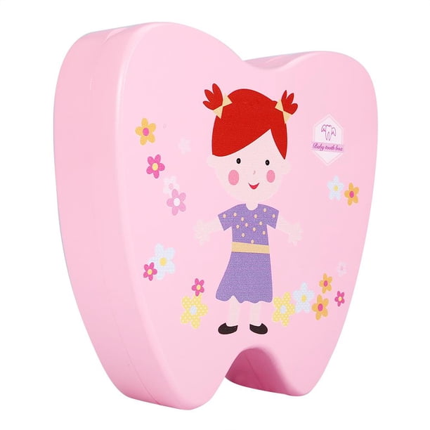 Caja de Dientes de Bebé, Caja de Almacenamiento de Dientes de Bebé, Caja de Almacenamiento de Dientes de Bebé, Organizador de Colección de Dientes de Leche para Ni?os, Caja de RecuerdoRosa Gril) Khall BB03293-04