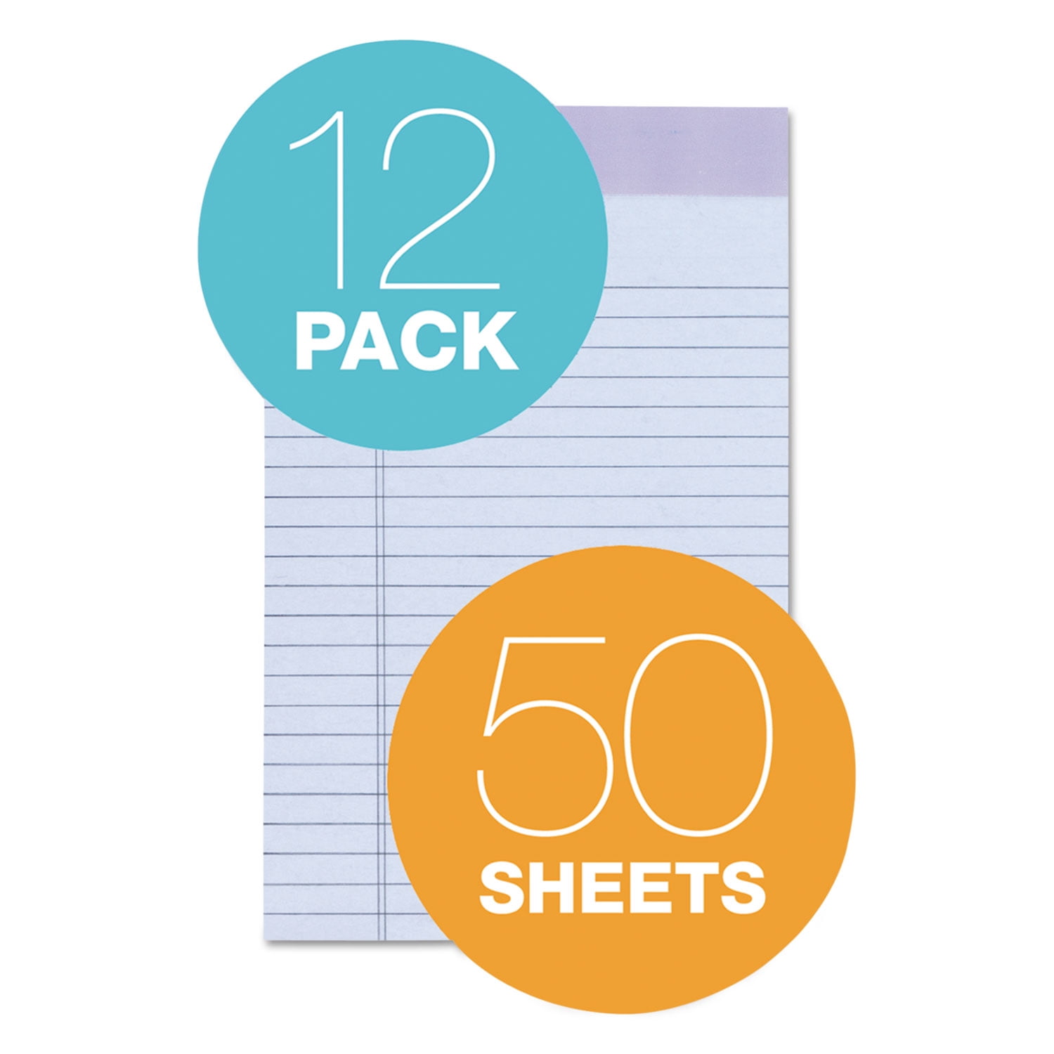 TOPS Prism Plus Legal Pads - Jr.Legal - 50 Sheets - 0.28" Ruled - Jr.Legal - 5" x 8" - Orchid Paper - Chipboard Cover -