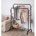 thumbnail image 2 of Clothing Racks for Hanging Clothes,Clothes Rack Heavy Duty with Bottom Shelf and 4 Hooks, 2 of 7