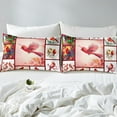 thumbnail image 4 of Erosebridal Red Hummingbird Sheet Set Queen, Folwer Bedding Sets Queen Size, Patchwork Decor 4-Piece, 4 of 6