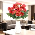 thumbnail image 5 of 5 Bundles Artificial Fall Mums Flowers, UV Resistant Realistic Faux Silk Daisy, No Fade Outdoor Fake Autumn Flowers for Patio Porch Garden Yard Decor, 5 of 5