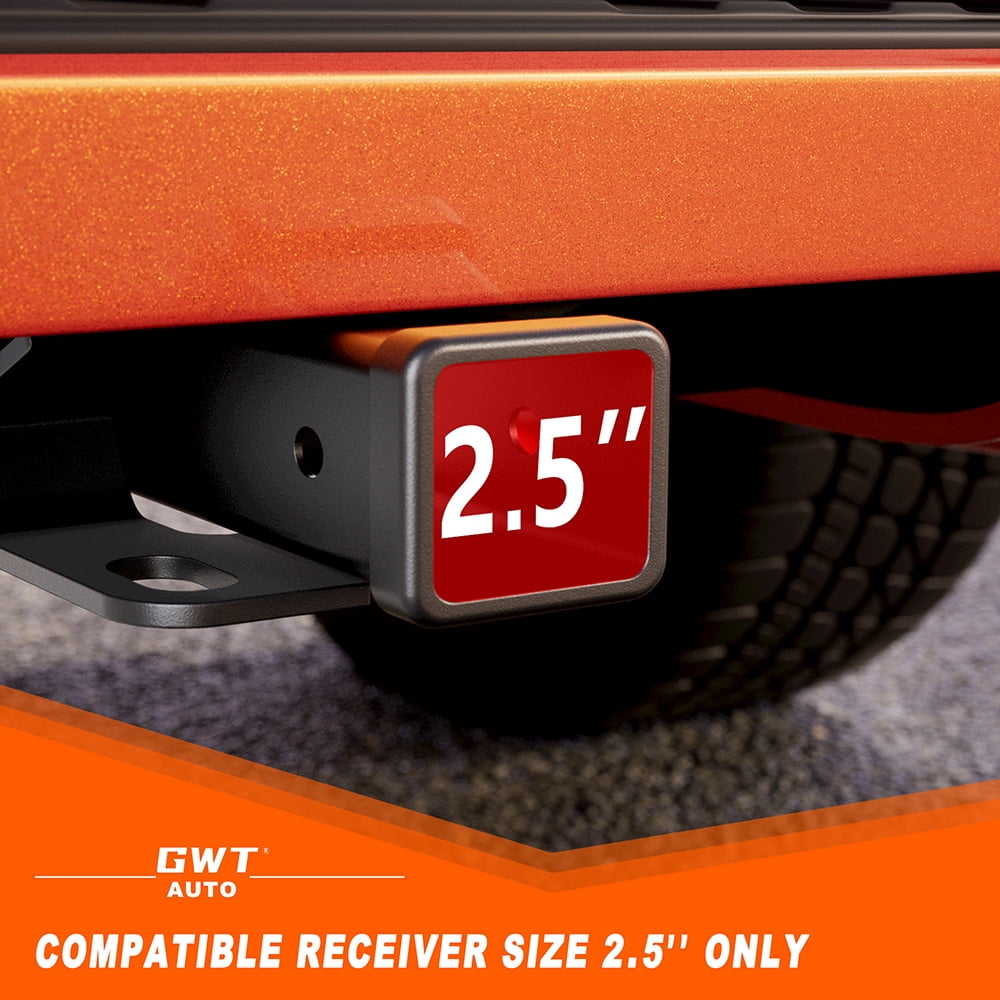 GWTAUTO Adjustable 2.5" Receiver Trailer Hitch 6" Drop Tow Hitch 18500LBS Tri-Ball