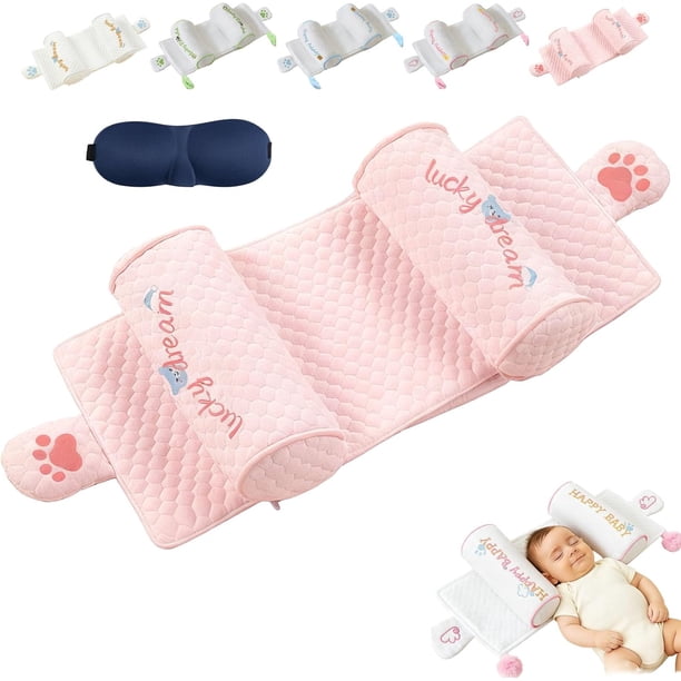 Genérico Premium Baby Support Pillow, Adjustable Baby Head Pillow, Organic Cotton Infant Head Cushion, Soft & Breathable (#B)