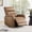Camel-Power Headrest, variant on CHITA Power Glider Recliner, 270° Swivel Chair with USB & Type-C Charge for Nursery, Faux Leather in Camel