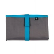 J.L. Childress Full Body Portable Changing Pad for Babies - Diaper Changing Mat for Travel, Fully Padded, Extra Large - Grey/Teal