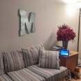 thumbnail image 5 of Huge 20" Metal Letter "M" Wall Decor, Silver with Rusted Edges, Galvanized Wall Mountable Decoration for Country, Mid-Century, or Farmhouse Themed Room or Event, 5 of 6