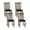 Brown, variant on Gymax Wooden Dining Chair Set of 4 w/Rubber Wood Frame & Padded Seat & Curved Back White