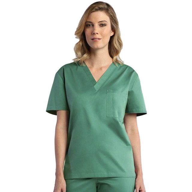 Red Panda Unisex V-Neck Solid Scrub Top