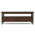 thumbnail image 5 of Simpli Home Warm Shaker Solid Wood 48 inch Wide Transitional Coffee Table in Russet Brown, 5 of 11