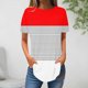 thumbnail image 1 of Fiudx Camisas de Mujer Blusa de Manga Corta Vendida a La Moda para Mujer, Blusas Informales con Cuello Redondo, 1 of 3