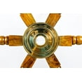 thumbnail image 4 of Nagina International Welcome Aboard Embedded Premium Handcrafted Nautical Pirate's Wall Decor Ship Wheel (30 Inches, Brass Handle), 4 of 6