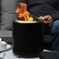 thumbnail image 3 of Sunnydaze 9.5" Round Wood-Burning Black Finish Steel Tabletop Smokeless Fire Pit, 3 of 10