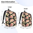 thumbnail image 4 of Daiia Rose Flowers Vintage Canvas Backpack for Men and Women ,Hiking Backpack,Travel Laptop Bag for School,Large Capacity Backpack, 4 of 8