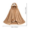 thumbnail image 2 of Womens Halloween Hoodies Halloween Cosplay Bat Cape Soft Wearable Blanket Hoodie for Women, 2 of 4