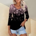thumbnail image 2 of Tiqkatyck Womens Graphic Tees Womens Fashion 2025 Short Sleeve Casual V Neck Summer Tops Cute Loose Fit Blouses Graphic Tees Plus Size Tops for Women Going Out Tops for Women Pink S, 2 of 6