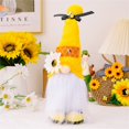 thumbnail image 4 of Spring Decoration Supplies Bee Festival White Flower Hat Rudolph Figurine Standing Faceless Gnome Summer Dwarf, 4 of 5