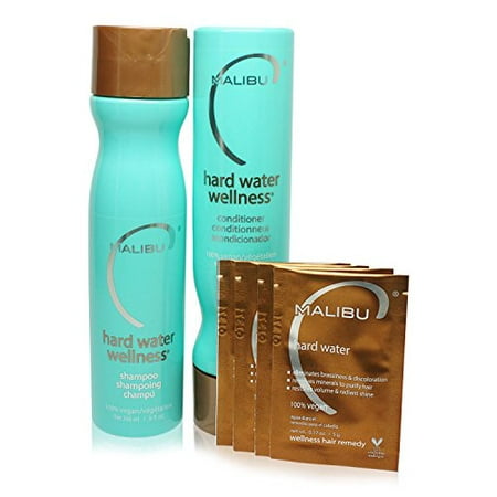 Malibu C Hard Water  Wellness Collection (Shampoo+Conditioner+Remedy (Best Treatment For Hard Water)