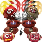 Eagles VS Chiefs Face Off Helmet Football Party Balloons Balloon Pack, 32pc, Team Colors