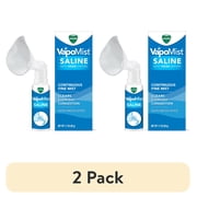 (2 pack) Vicks VapoMist Saline, Gentle Saline Mist With Soothing Vicks Vapors, Non- Medicated, 1.7 oz
