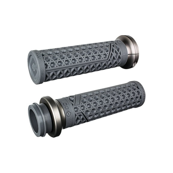 Odi V31VHTWH-H Vans V-Twin TBW Lock-On Grips - Graphite/Gunmetal