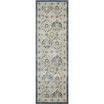 Loomaknoti Kehleigh Dravan 2' x 7' Oriental Indoor Runner Rug , Blue/Cream