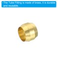 thumbnail image 5 of Uxcell 1/4" 6.35mm Tube OD Brass Compression Sleeves Ferrules 40 Pcs Brass Ferrule Fittings Compression Fitting Kit, 5 of 6