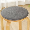 thumbnail image 2 of Nvzi Round Bar Stool Cushions,Non-Slip Seat Pad with Ties,Cotton Linen Stool Cover Breathable Chair Pad Cushion for Office Student Dining Chairs Deep grey 45x45cm(18x18inch), 2 of 5