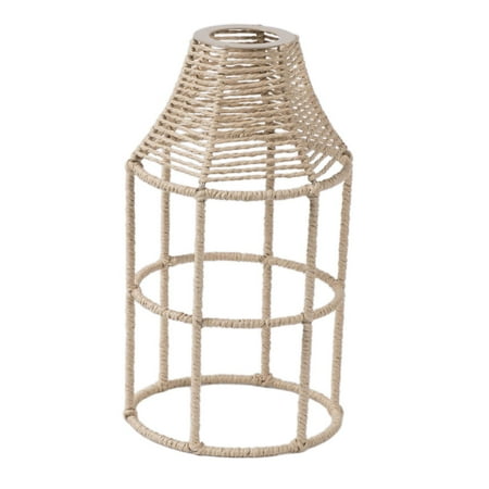 

Boho Pendant Lamp Shade Paper Rope Rtan Cover for Bedroom .5cmx24cm