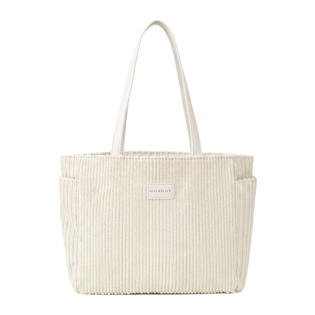 Bolso tote para mujer, bolso de hombro grande, ideal para picnics, playa y vacaciones. Blanco