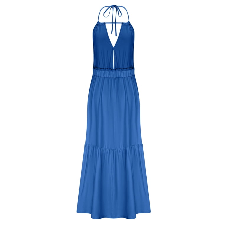 OSFVNOXV Halter Dresses for Women Floor Length Beach Sundresses,Summer 2025 High Waisted Bodycon Wedding Guest Dress - Walmart.com OSFVNOXV Halter Dresses for Women Floor Length Beach Sundresses,Summer 2025 High Waisted Bodycon Wedding Guest Dress - Walmart.com