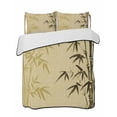 thumbnail image 2 of Vintage Bamboos Twin Size Down Alternative Comforter, Lightweight Comforter Quilt Bedding Set with Pillow Shams Ink Painting Retro Art Rustic All Seasons Bed Comforter Duvet Insert 68"x86", 2 of 7