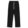 thumbnail image 7 of HKYNLAG Baggy Sweatpants for Men Fleece Wide Leg Sweats Pants Loose Casual Open Bottom Joggers with Pockets Black M, 7 of 7