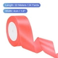 thumbnail image 2 of Cinta de satén roja de 24 yardas de Uxcell, poliéster para envoltura de regalos y decoración de bodas, naranja roja, 2 of 6