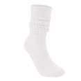 thumbnail image 4 of Gymayou Pilates Grip Socks for Women Non-Slip Long Barre Socks Yoga Slouch Socks Z02/White, 4 of 4