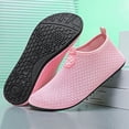 thumbnail image 7 of CIENVNSTG Unisex Honeycomb Textured Decorative Buckle Barefoot Water Shoes Quick‑Dry Non‑Slip Translucent Sole Aqua Socks Slip‑On Breathable Footwear for Beach Swim Surf Pink 42, 7 of 7