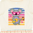 thumbnail image 4 of Inktastic Australian Koala Cool Sunset Girls Toddler Dress, 4 of 5