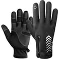 thumbnail image 1 of Gants d'Hiver pour Hommes Femmes Écran Tactile Gants Imperméables Gants en Polaire Chaude pour Conduite Cyclisme Randonnée, 1 of 6